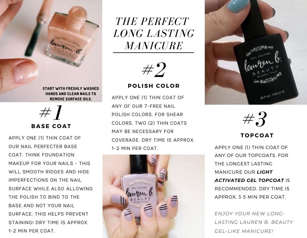 Nail Perfecter + Light Activated Gel-like Top Coat Set - 7 free + Vegan Nail Polish