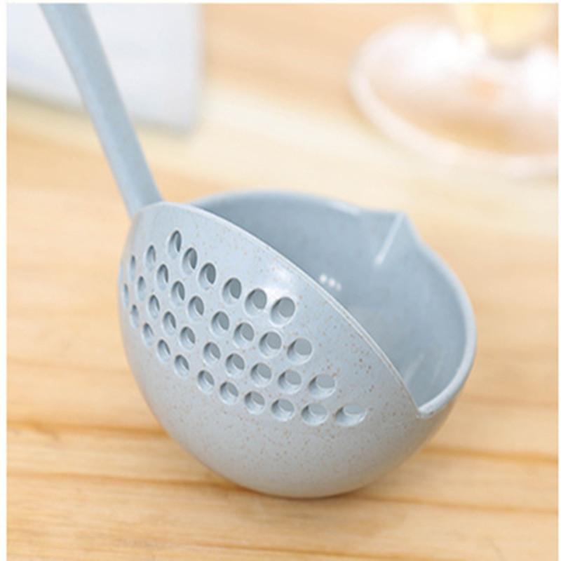 2 in 1 Soup Spoon Long Handle Spoon Creative Spoon Strainer Spoon Cooking Tools