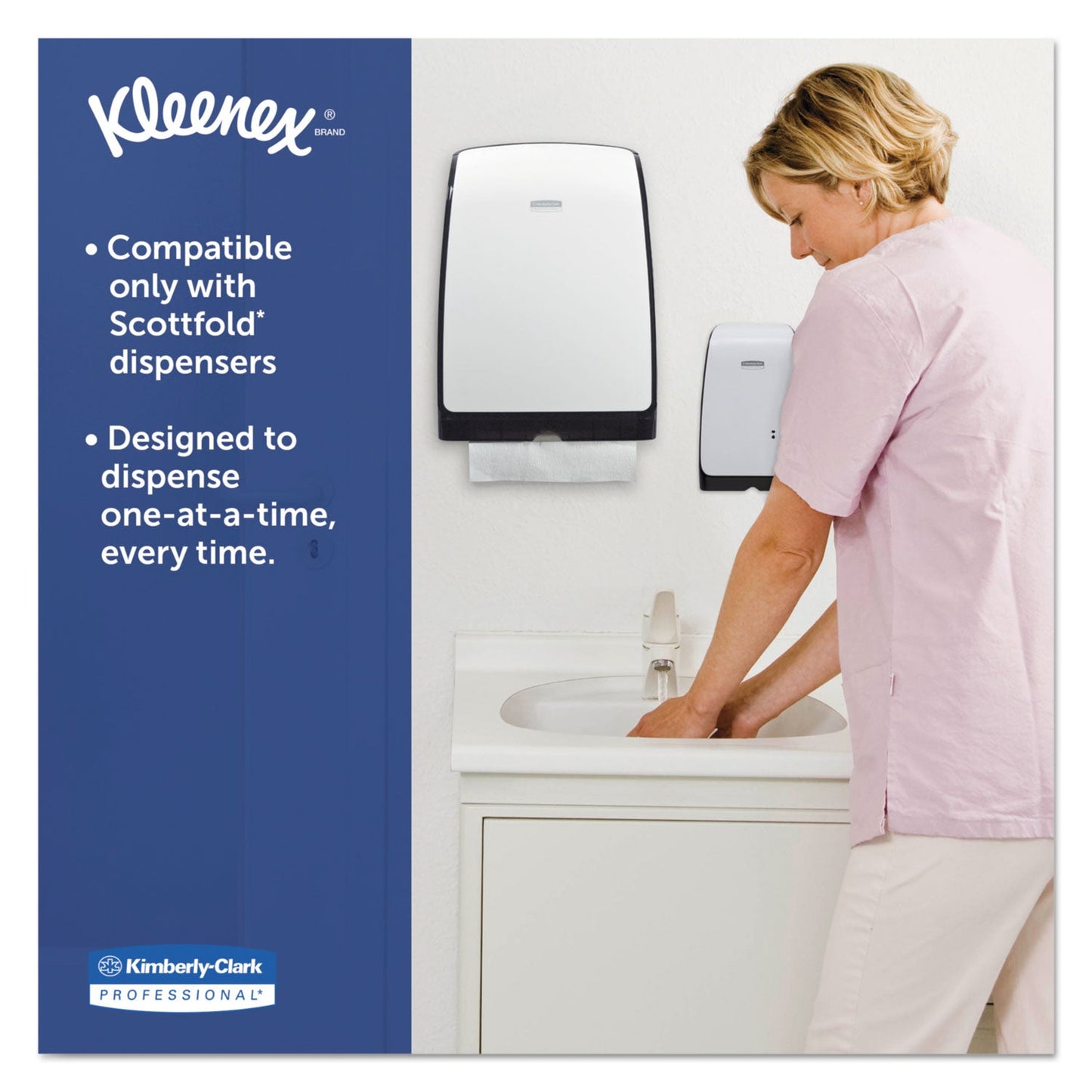 Kleenex Premiere Folded Towels, 7.8 x 12.4, White, 120/Pack, 25 Packs/Carton