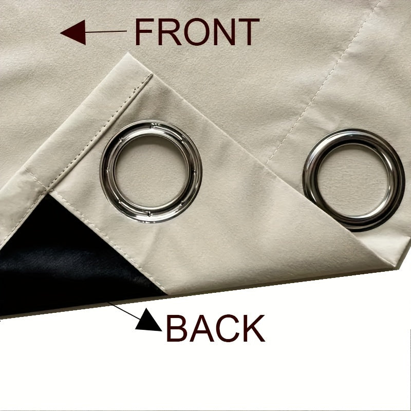 1pc Classic Blackout Curtains with Grommet Thermal Insulated Living Room Bedroom Kitchen Bathroom