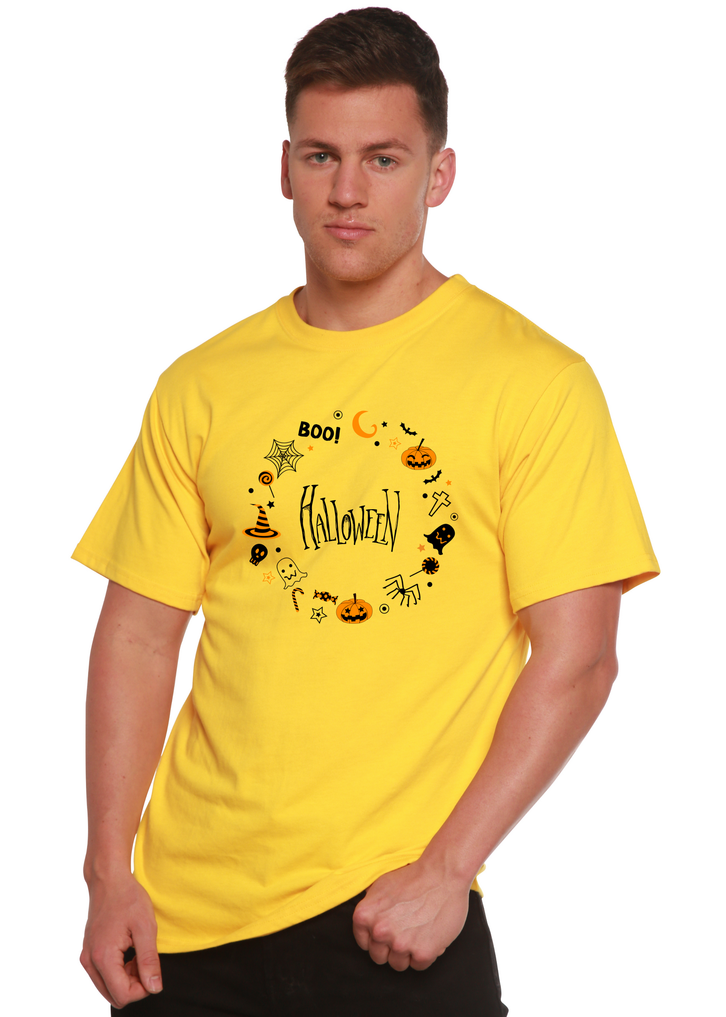 Bool Halloween Men's Bamboo Viscose/Organic Cotton Short Sleeve Graphic T-Shirt