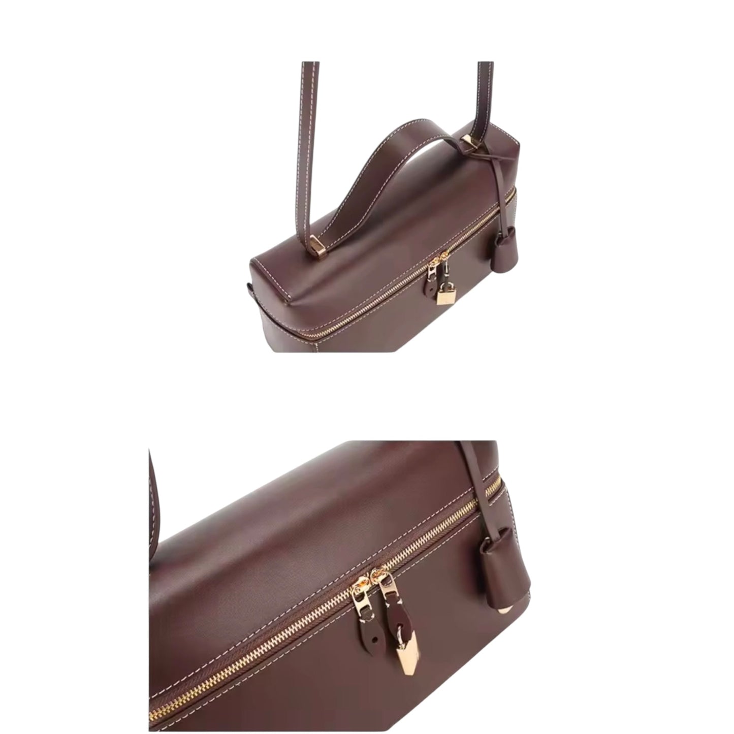 THE ZELMA LEATHER BAULETTO HANDBAG