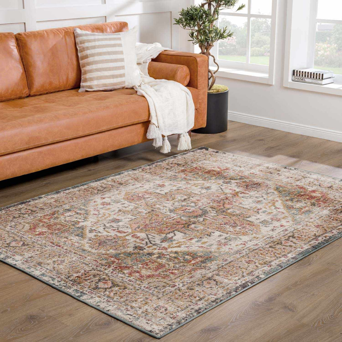 Peeta Brown Medallion Area Rug