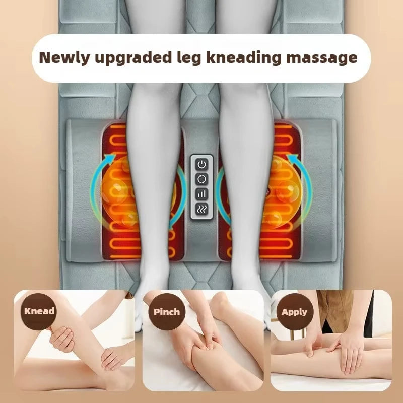 Electric Full Body Massage Cushion With Heating Hand Control Shoulder Neck Waist Airbag Back Kneading vibration Massage Tool
