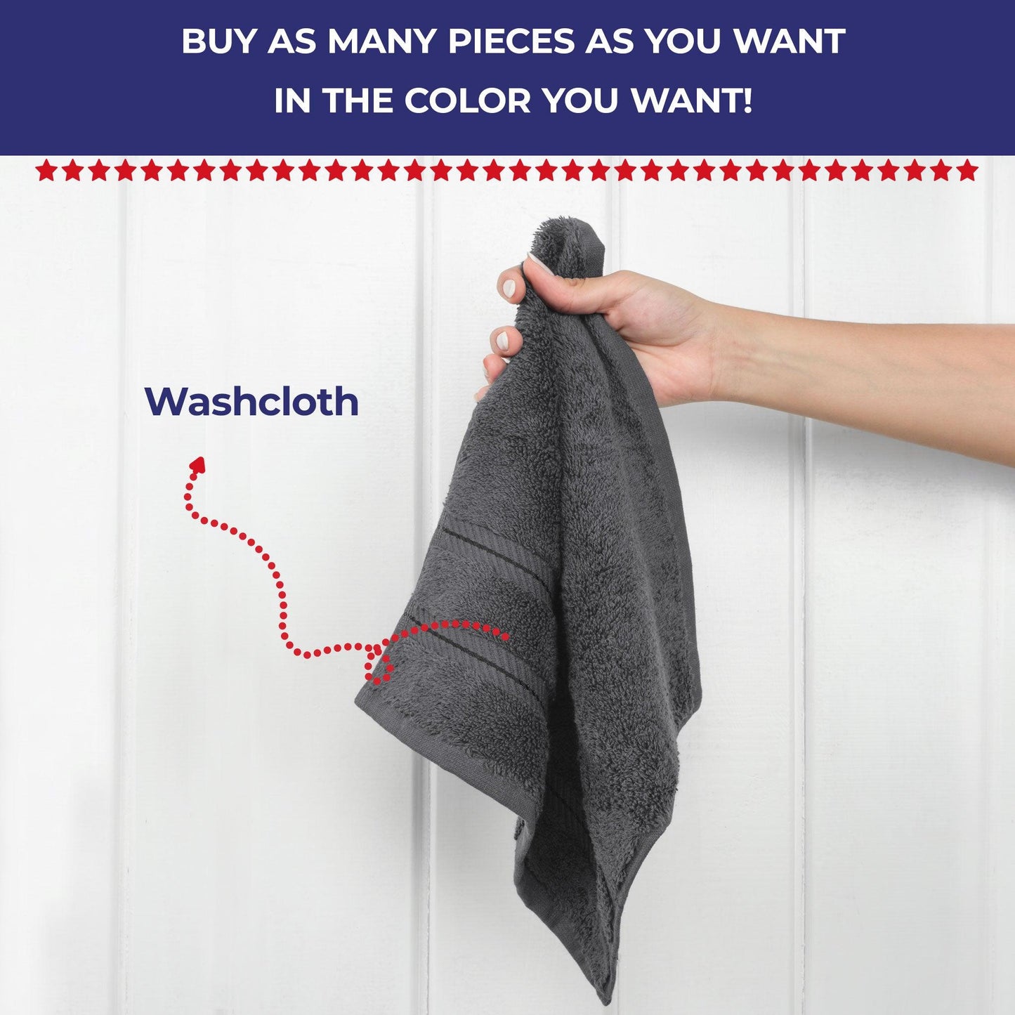 Single Piece - Create Your Set - 100% Cotton Turkish Towels with 20 Different Colors