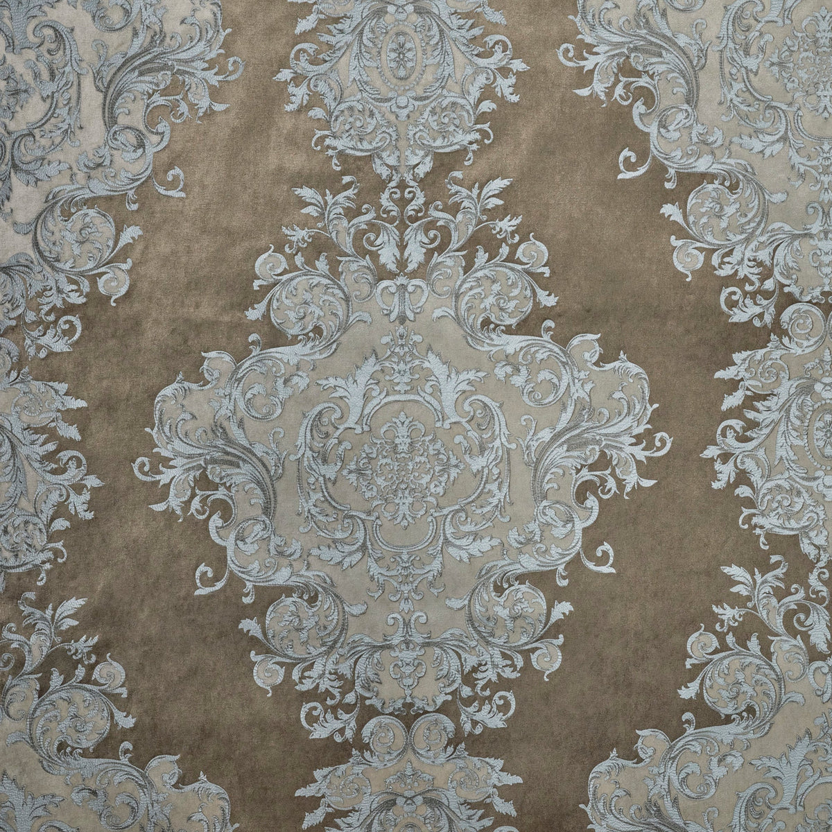 BUCKINGHAM - EMBOSSED PRINTED VELVET UPHOLSTERY FABRIC
