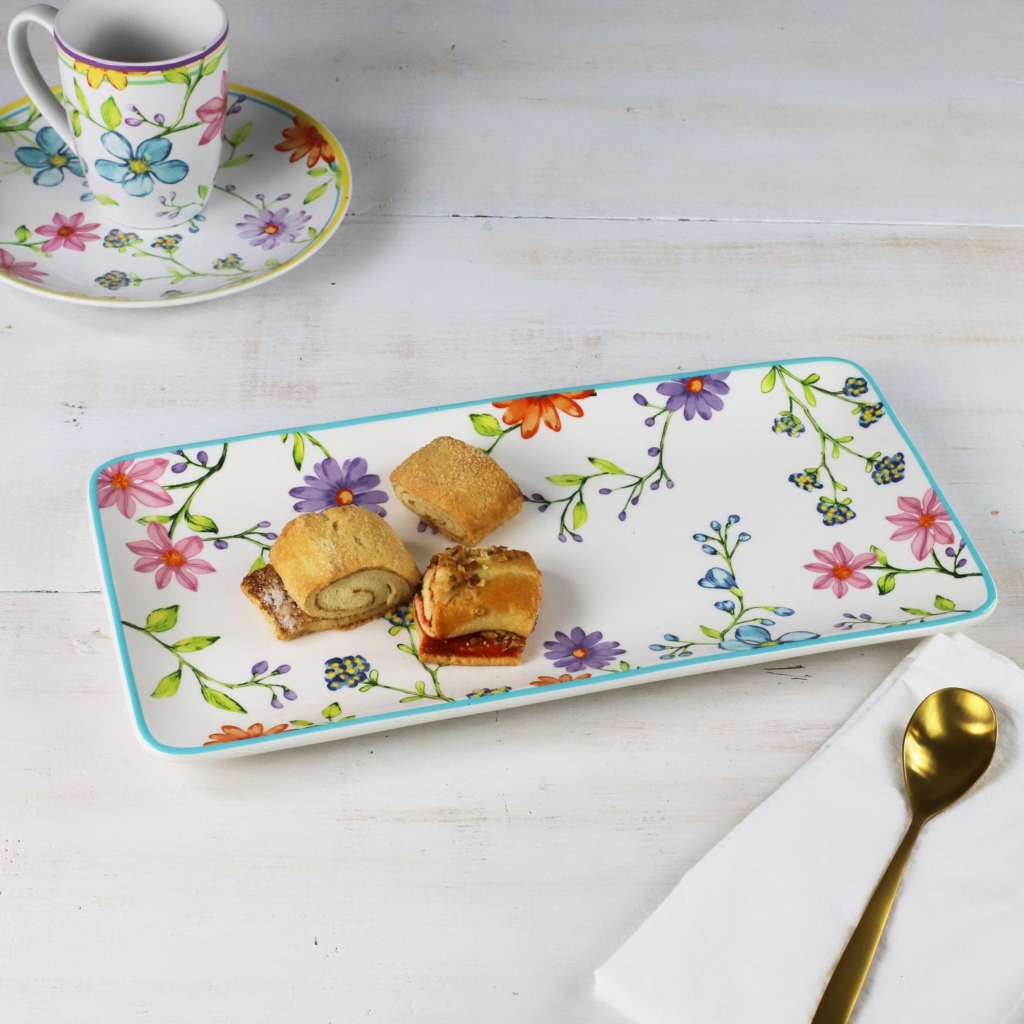 Charlotte 14.5-Inch Rectangular Appetizers Serving Tray