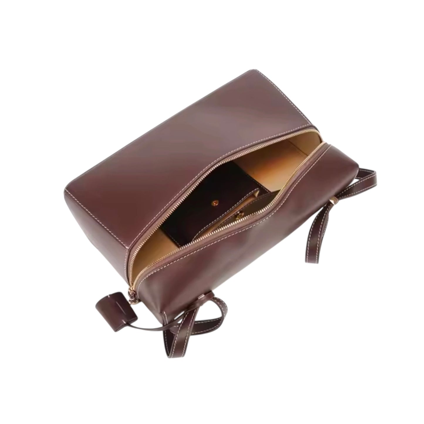 THE ZELMA LEATHER BAULETTO HANDBAG