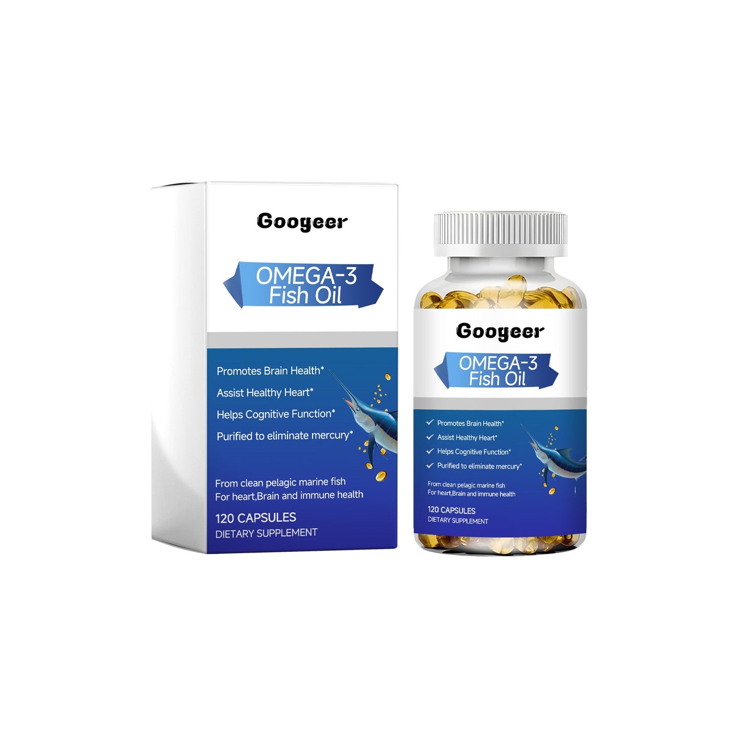 Omega-3 Fish Oil, Relieve Physical Discomfort Supplement Nutrition Enhance Immunity Health Care