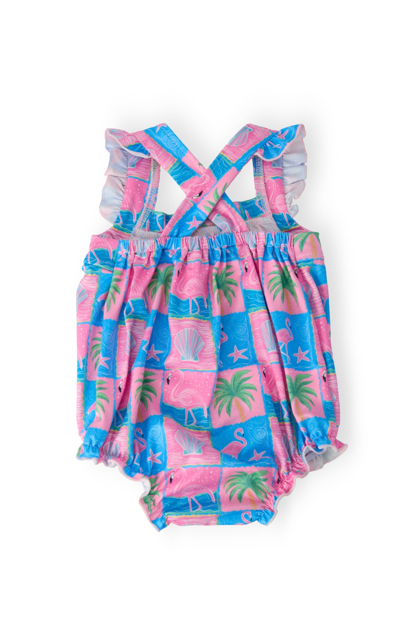 Flock Star Ruffle Cross Back Romper