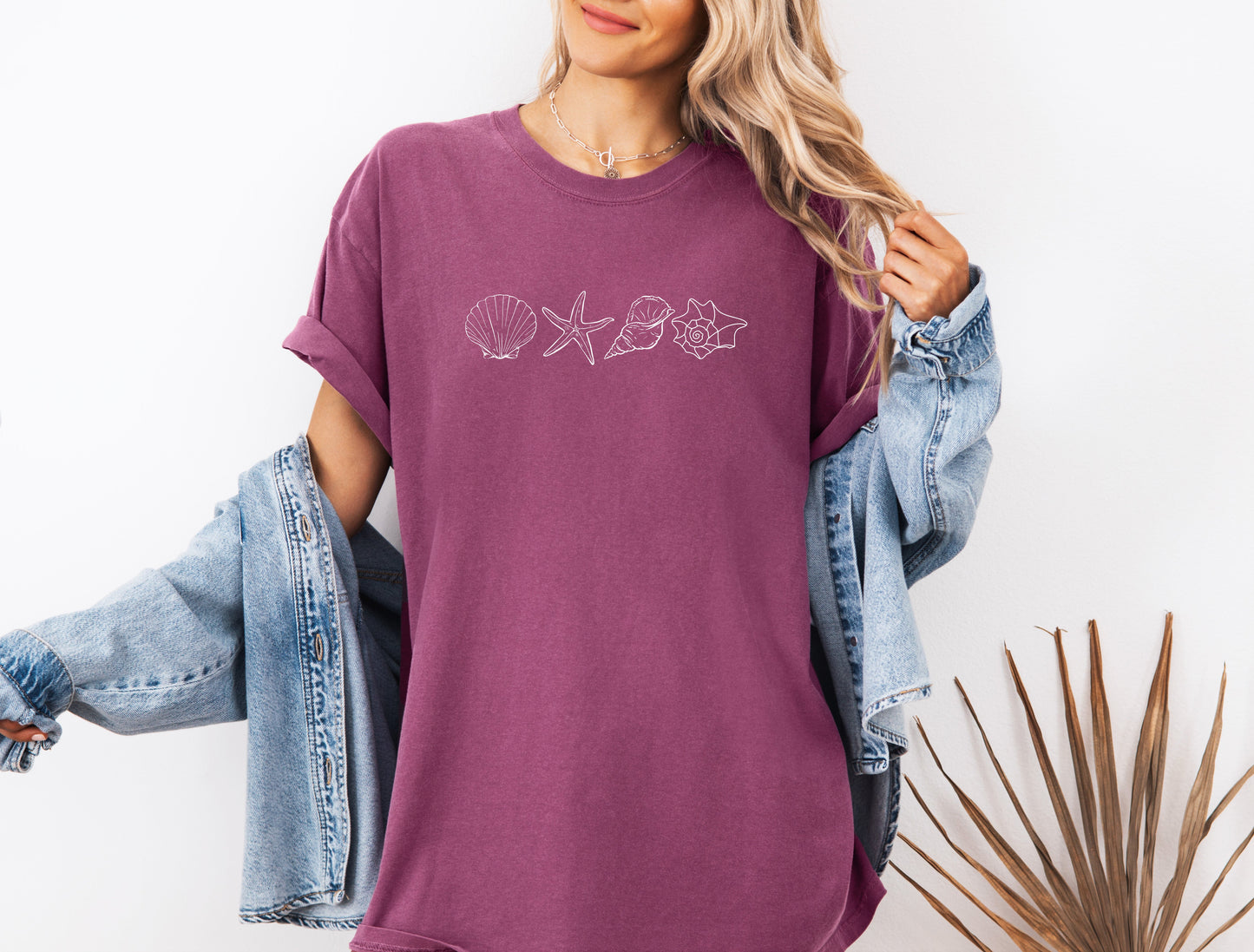Seashell Starfish Beach Summer Vacation Nature Camping Hiking Comfort Colors T Shirt