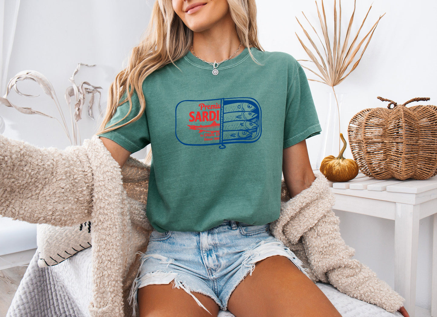Sardines Can Salmon Fish Nature Camping Hiking Comfort Colors T Shirt
