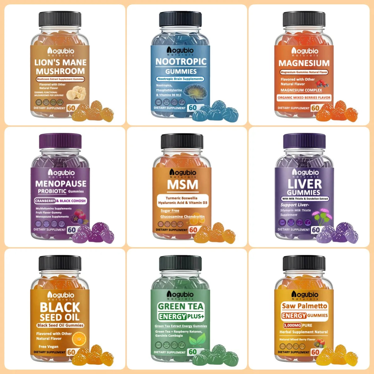 Vitamins Ashwagandha Gummies Vegan Root Extract Supplements