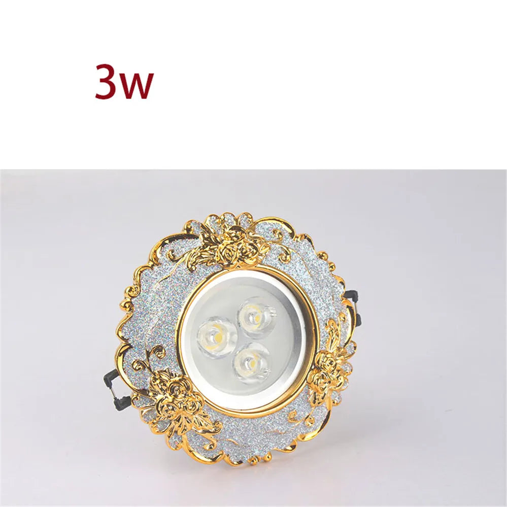 European Luxury Resin Gold Garland Ceiling Lamp 7.5 Cm Hole