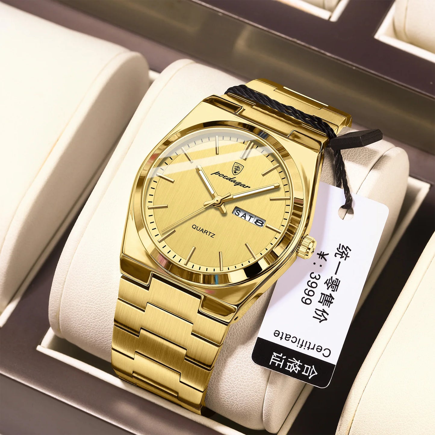 Luxury Wrist Watch Men Simple Quartz Dial Clock Charming Bracelet