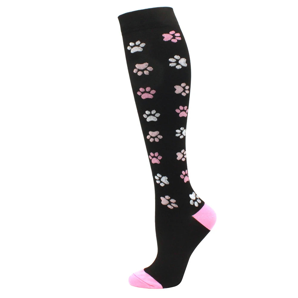 Running Compression Stockings Pressure Nursing Socks For Edema, Diabetes, Varicose Veins, Blood Circulation Sports Socks