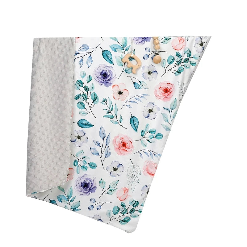 Newborn Baby Blanket Warm Swaddling Wrap Winter Autumn Toddler Dotted Quilt