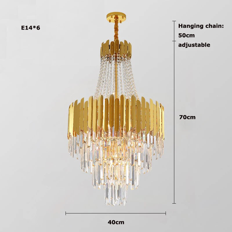 Gold Silver Desinger Dimmable LED Chandelier Lighting Hanging Lamps Lustre Suspension