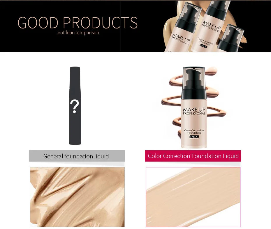 Makeup Base Face Liquid Foundation BB Cream Concealer Moisturizer Oil-control Whitening Waterproof 40g