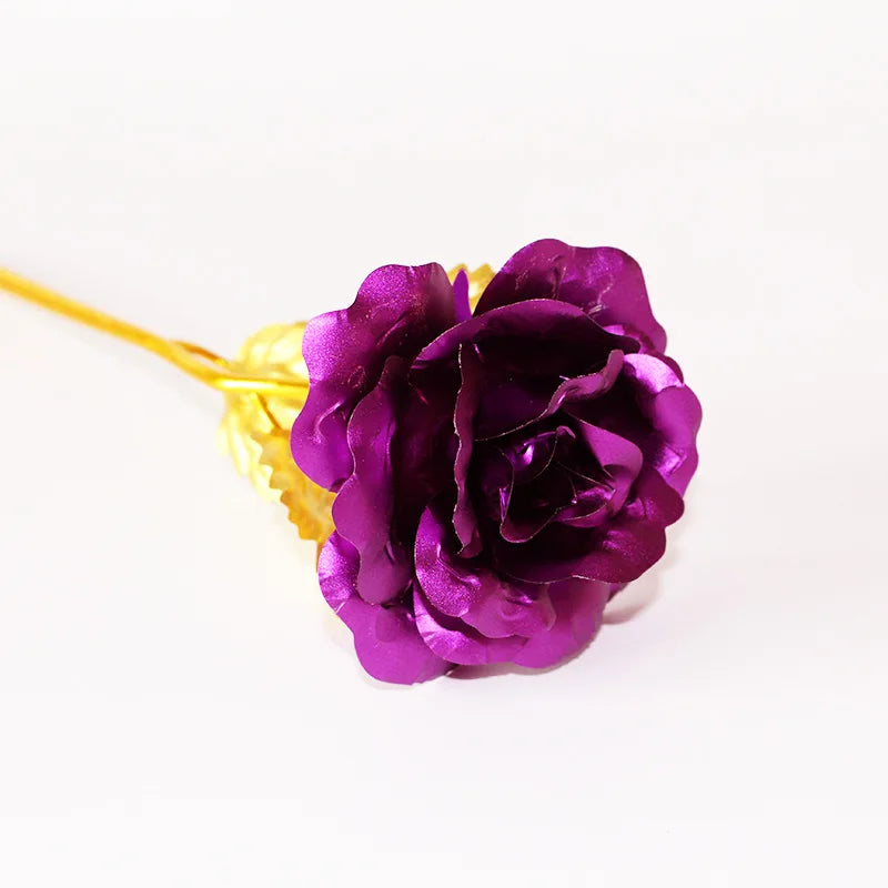 24K Plated Gold Rose Artificial Flower