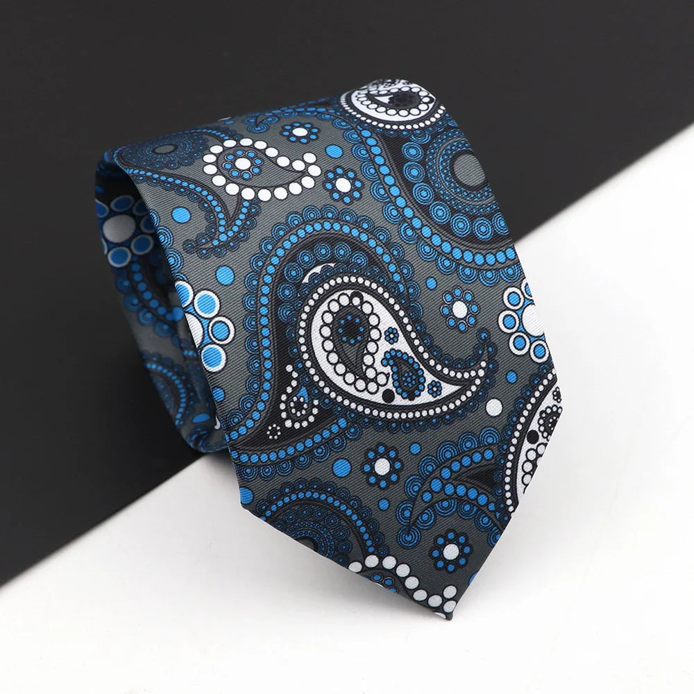 Novelty Men's Formal Ties 7cm Soft Silk Necktie