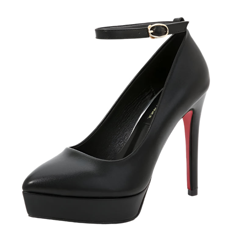 Pump Buckle Pointed Toe High Heels 12cm Women Platform Shoe