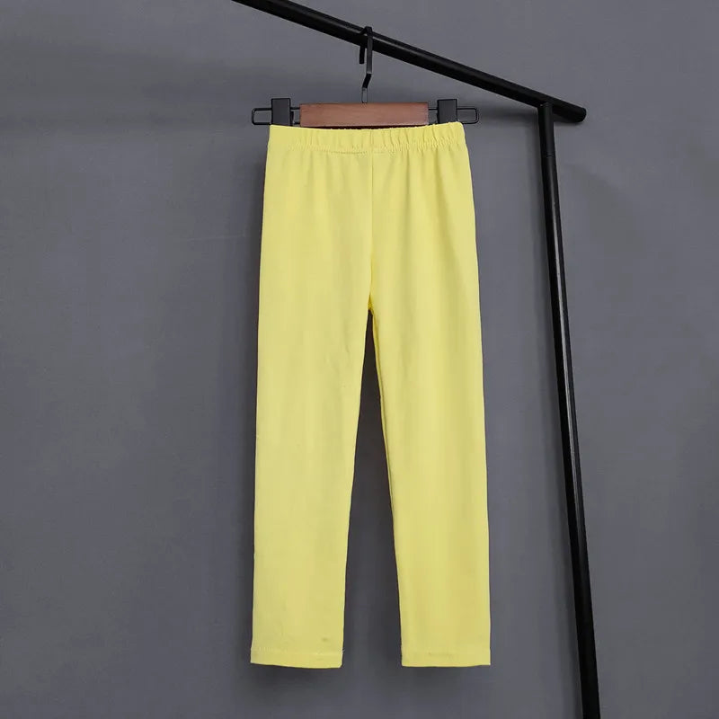 Solid Color Pants For Girls Stretch Skinny Leggings
