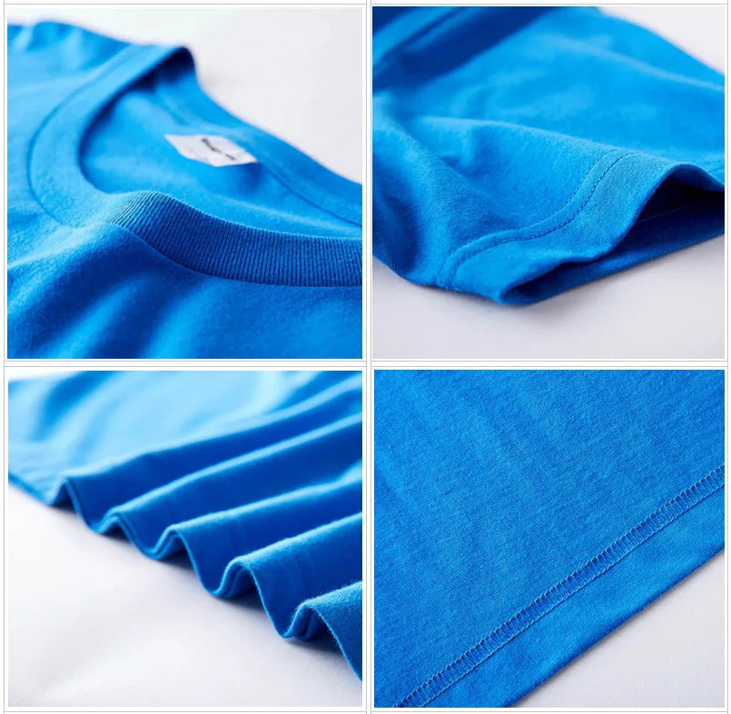 100% Cotton Women's T-Shirts Short Sleeves Solid Color