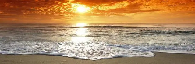 Beach Sunset Landscape Canvas Print
