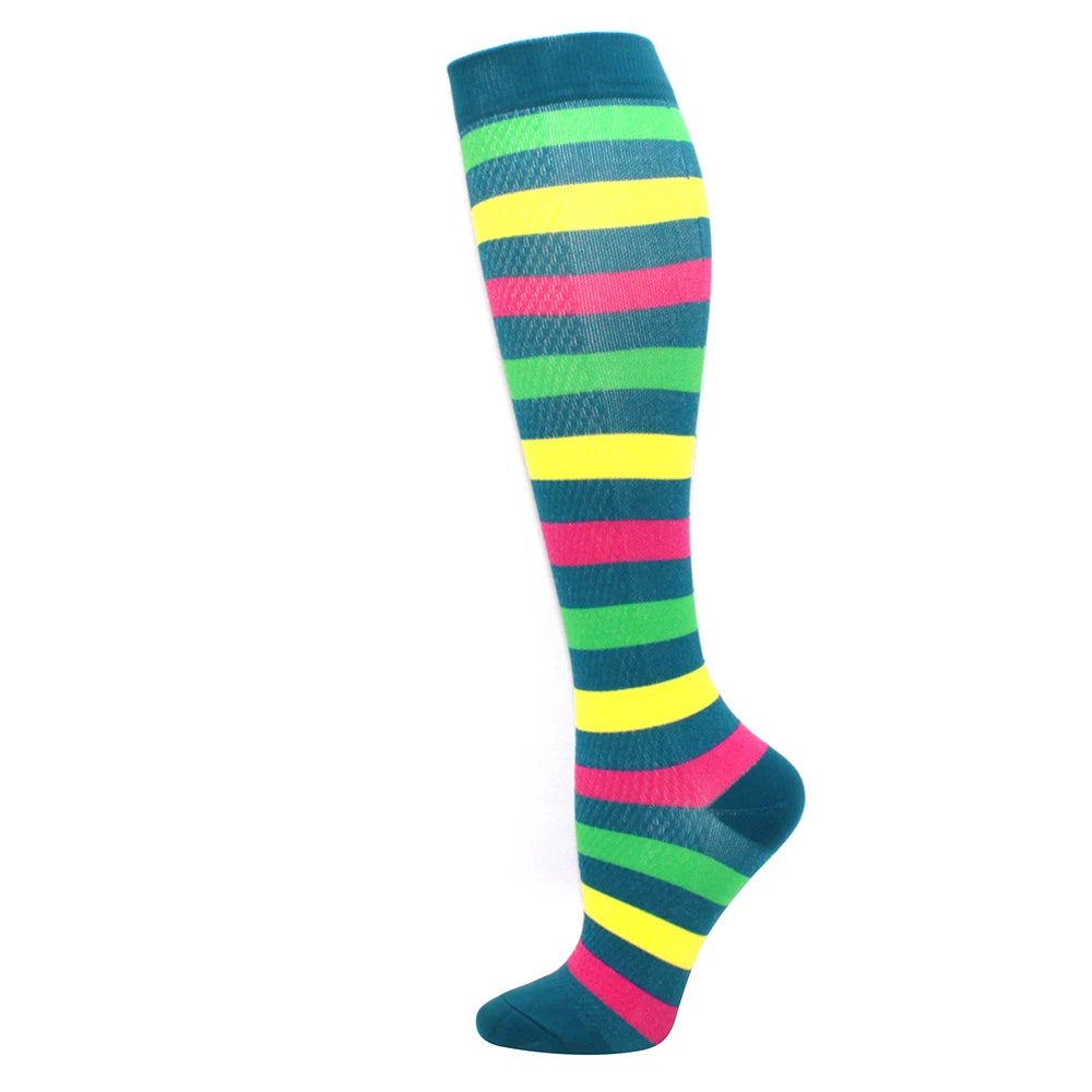 Running Compression Stockings Pressure Nursing Socks For Edema, Diabetes, Varicose Veins, Blood Circulation Sports Socks