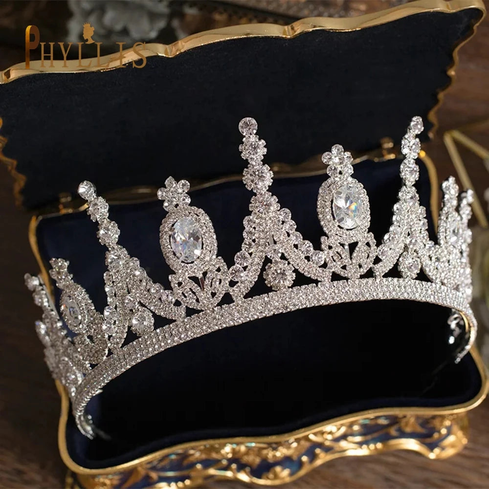 Zircon Wedding Crown Luxury Zircon Diadem Rhinestone Headpiece Bridal Hair Jewelry