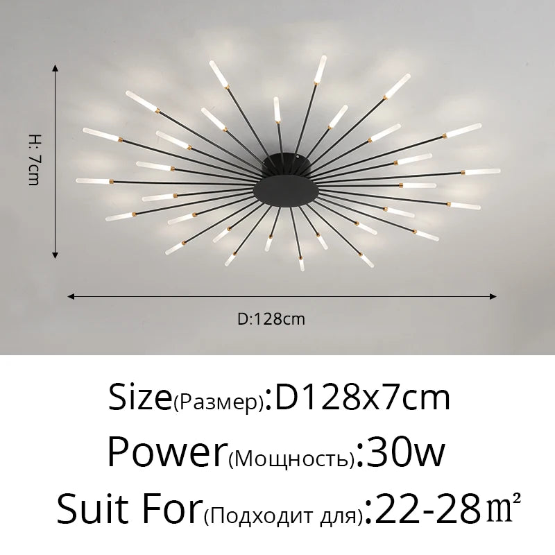 Modern Acrylic Ceiling LED Indoor Lighting For Bedroom Living Room or Kids Room Frame 175-260V