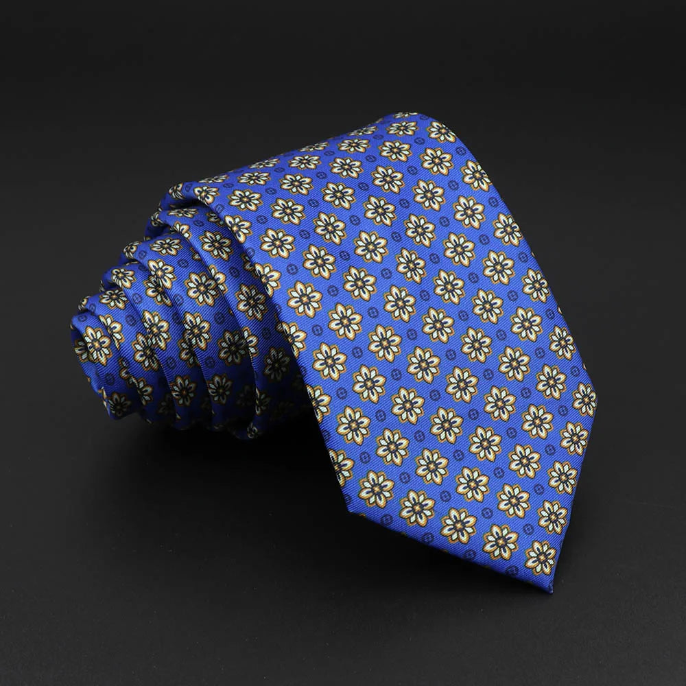 Novelty Men's Formal Ties 7cm Soft Silk Necktie