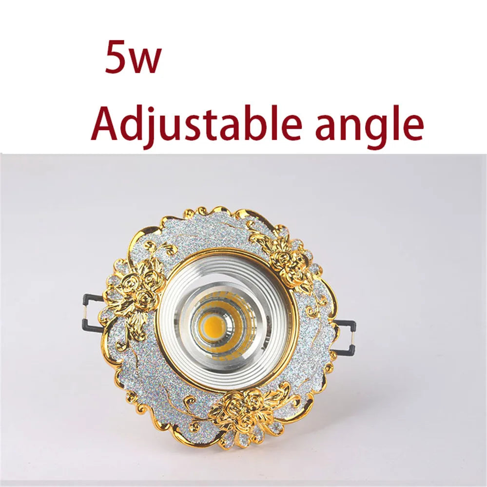 European Luxury Resin Gold Garland Ceiling Lamp 7.5 Cm Hole
