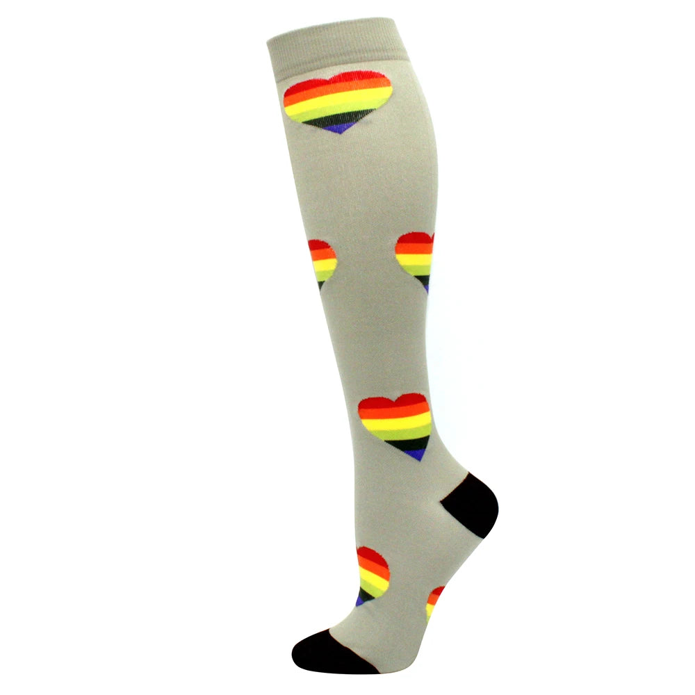 Running Compression Stockings Pressure Nursing Socks For Edema, Diabetes, Varicose Veins, Blood Circulation Sports Socks