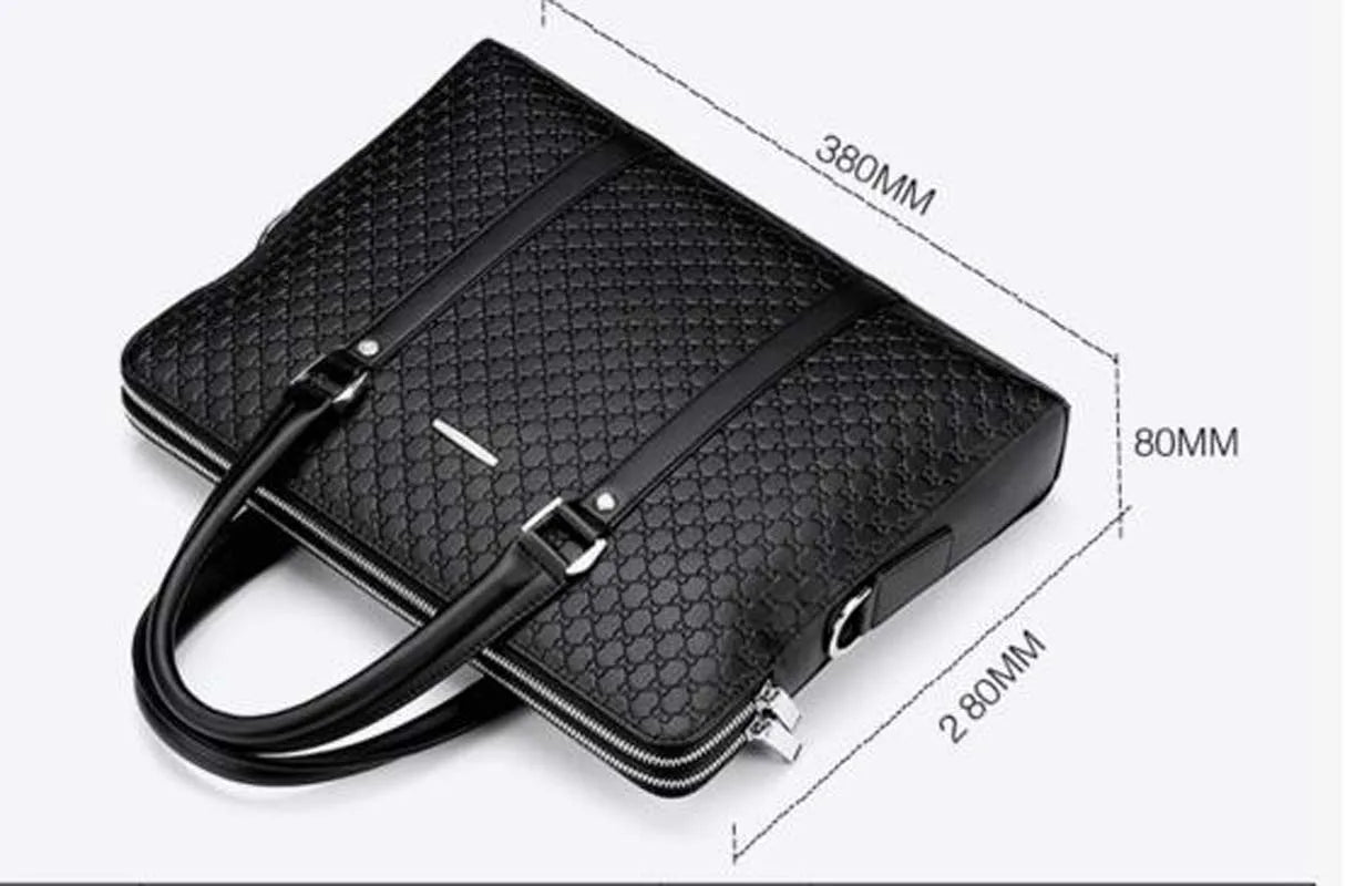 High Quality Leather Fashion Business Briefcase Unisex