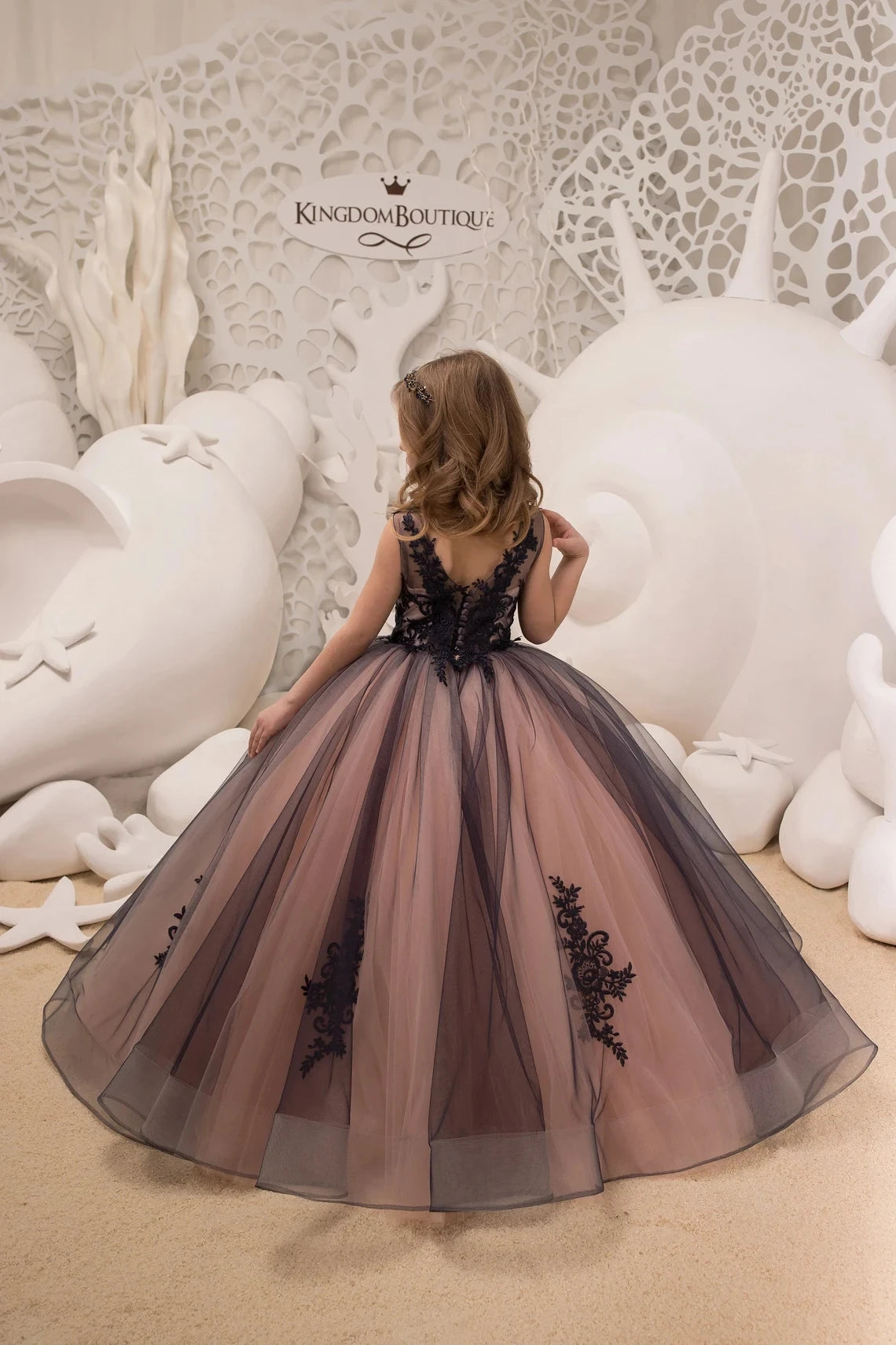 Lace Tulle Princess Flower Girl Dress