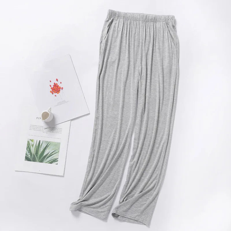 Summer Men Soft Sleeping Pajama Pants Spring Autumn 4XL