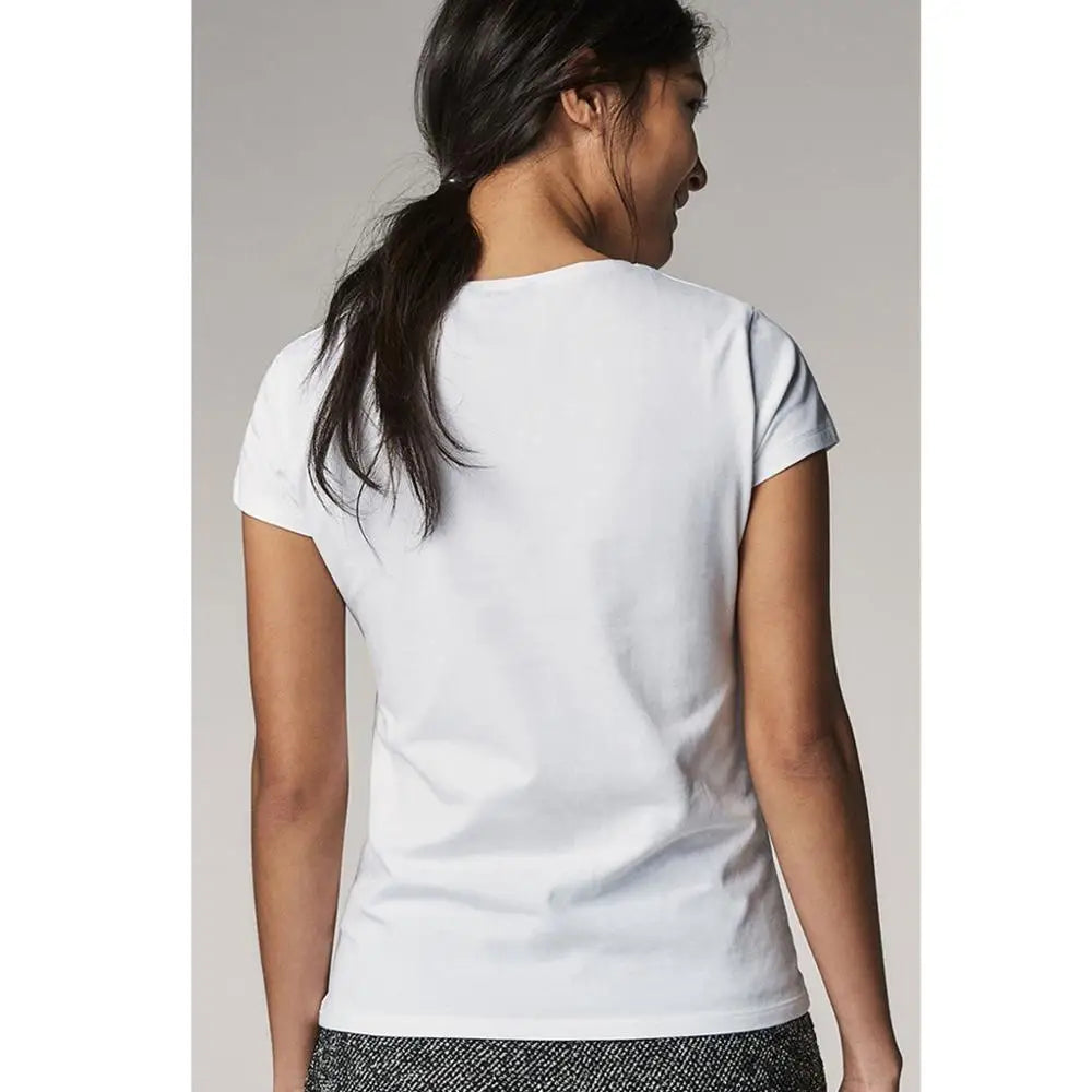 100% Cotton Women's T-Shirts Short Sleeves Solid Color