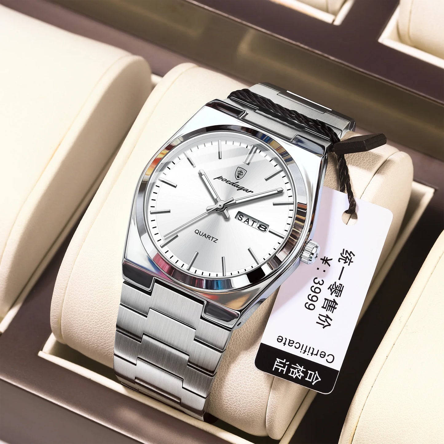 Luxury Wrist Watch Men Simple Quartz Dial Clock Charming Bracelet