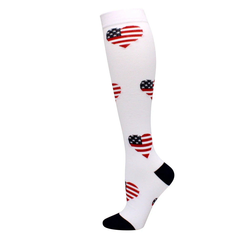 Running Compression Stockings Pressure Nursing Socks For Edema, Diabetes, Varicose Veins, Blood Circulation Sports Socks