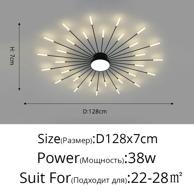 Modern Acrylic Ceiling LED Indoor Lighting For Bedroom Living Room or Kids Room Frame 175-260V