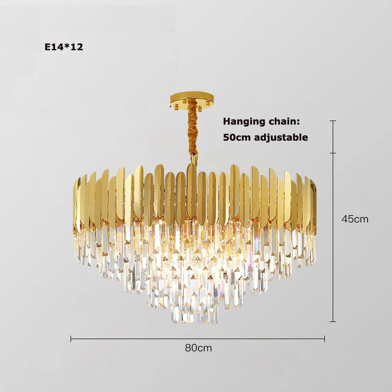 Gold Silver Desinger Dimmable LED Chandelier Lighting Hanging Lamps Lustre Suspension
