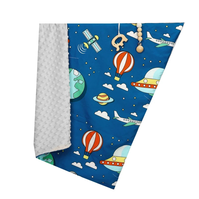 Newborn Baby Blanket Warm Swaddling Wrap Winter Autumn Toddler Dotted Quilt