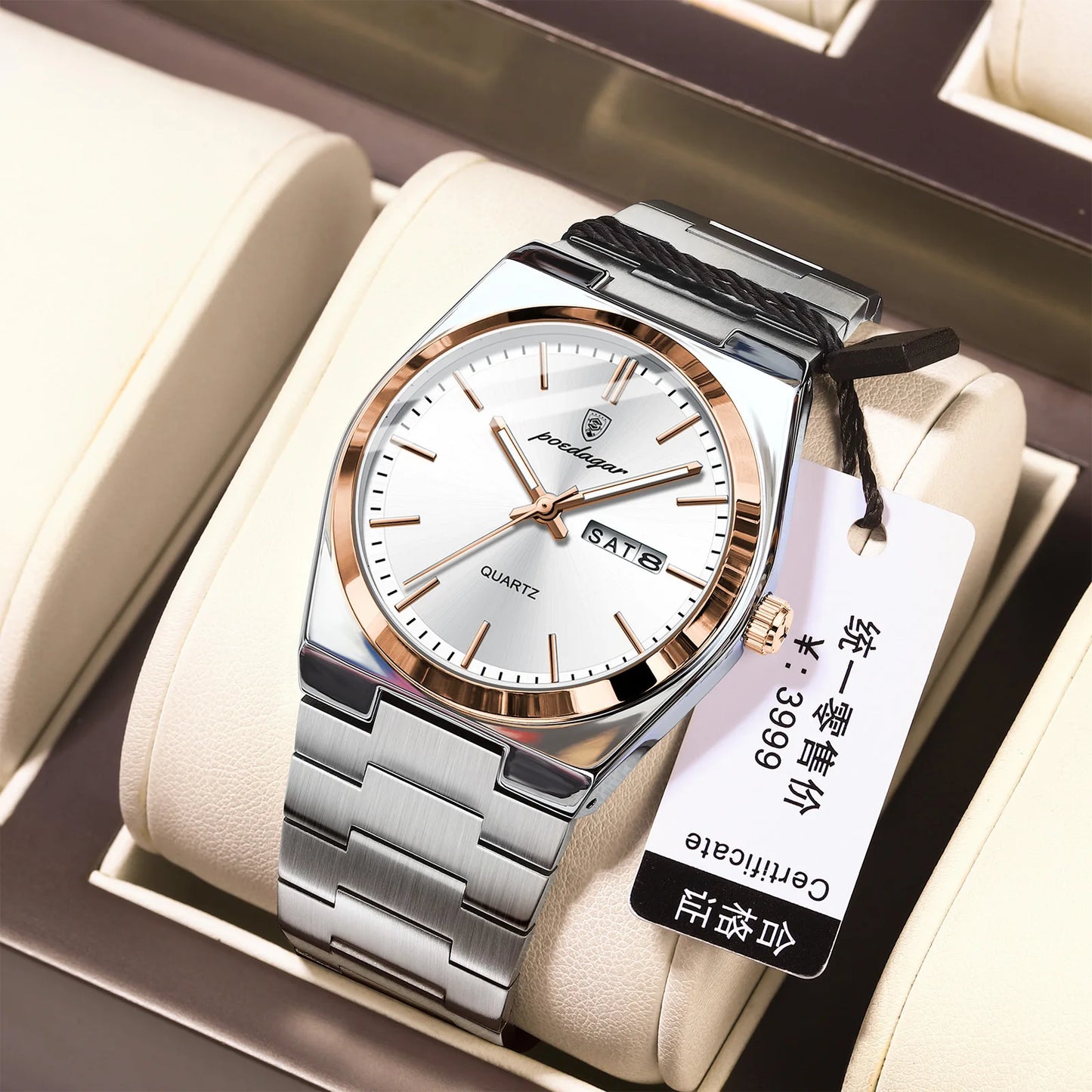 Luxury Wrist Watch Men Simple Quartz Dial Clock Charming Bracelet