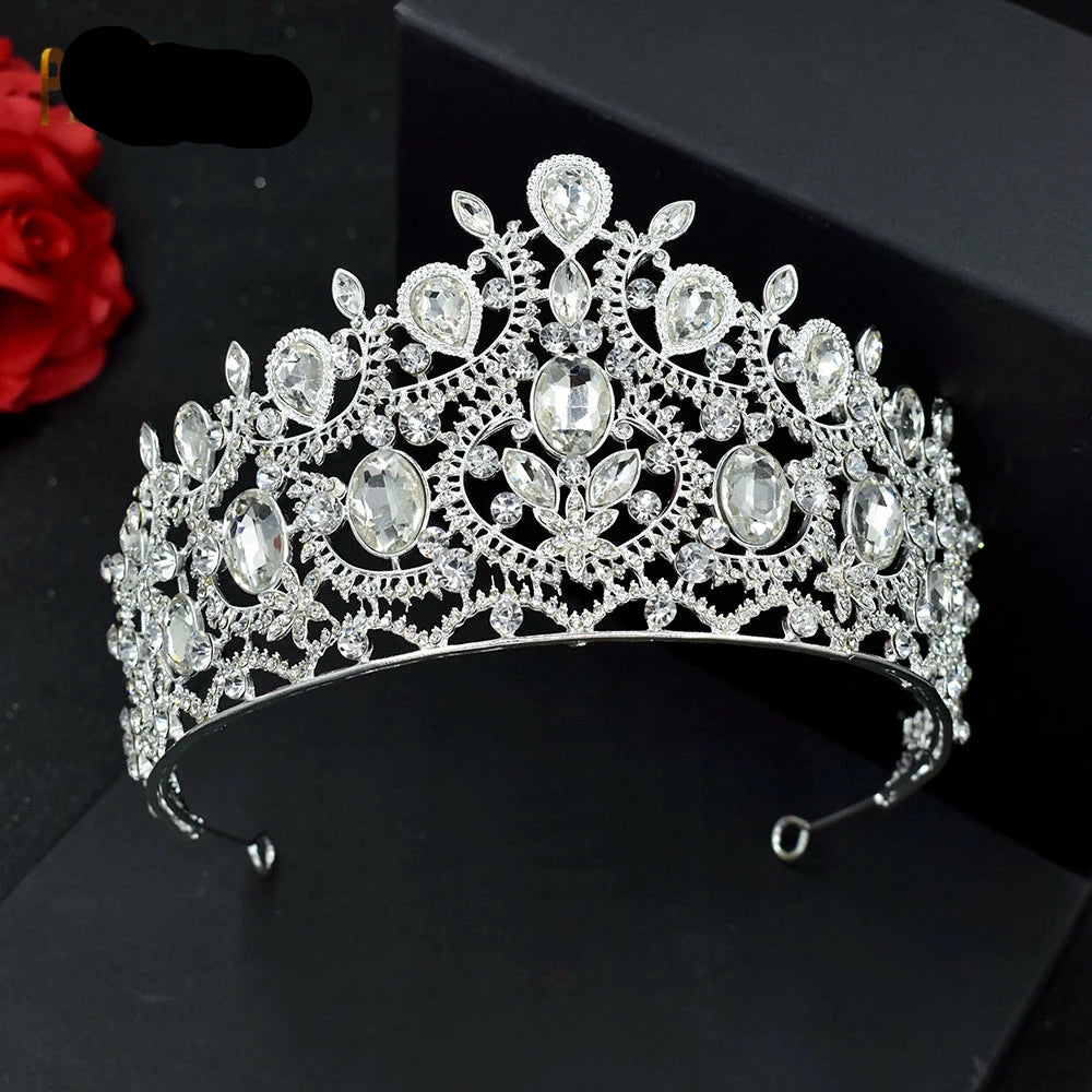 Zircon Wedding Crown Luxury Zircon Diadem Rhinestone Headpiece Bridal Hair Jewelry