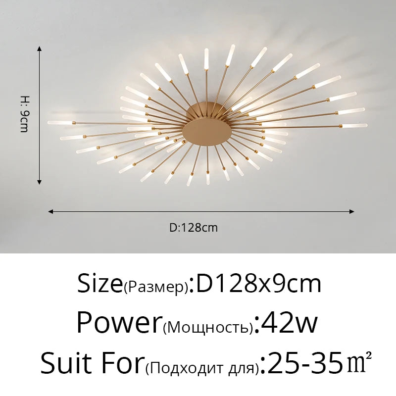 Modern Acrylic Ceiling LED Indoor Lighting For Bedroom Living Room or Kids Room Frame 175-260V