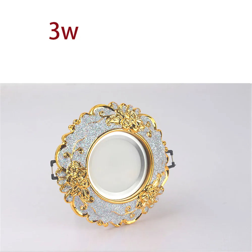 European Luxury Resin Gold Garland Ceiling Lamp 7.5 Cm Hole
