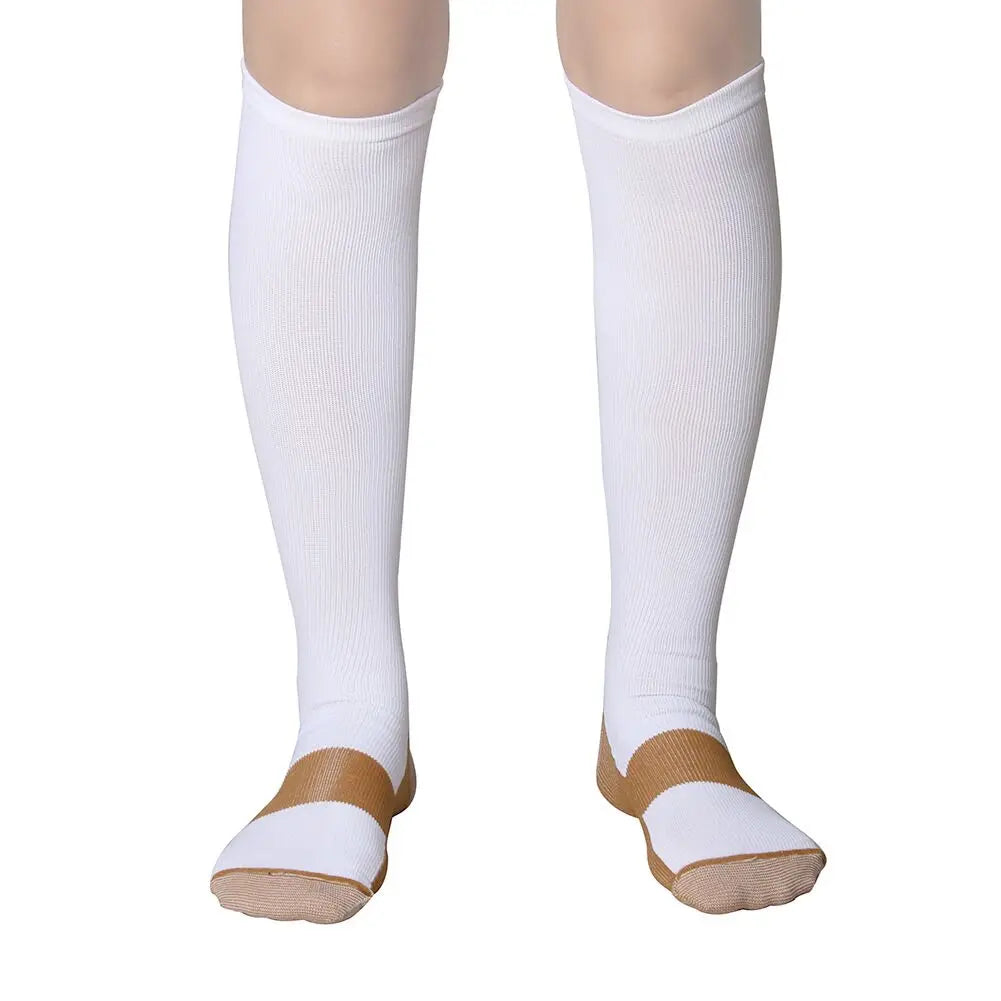 3 Pair Copper Compression Socks Women Men Anti Fatigue Pain Relief Unisex Knee High 15-20