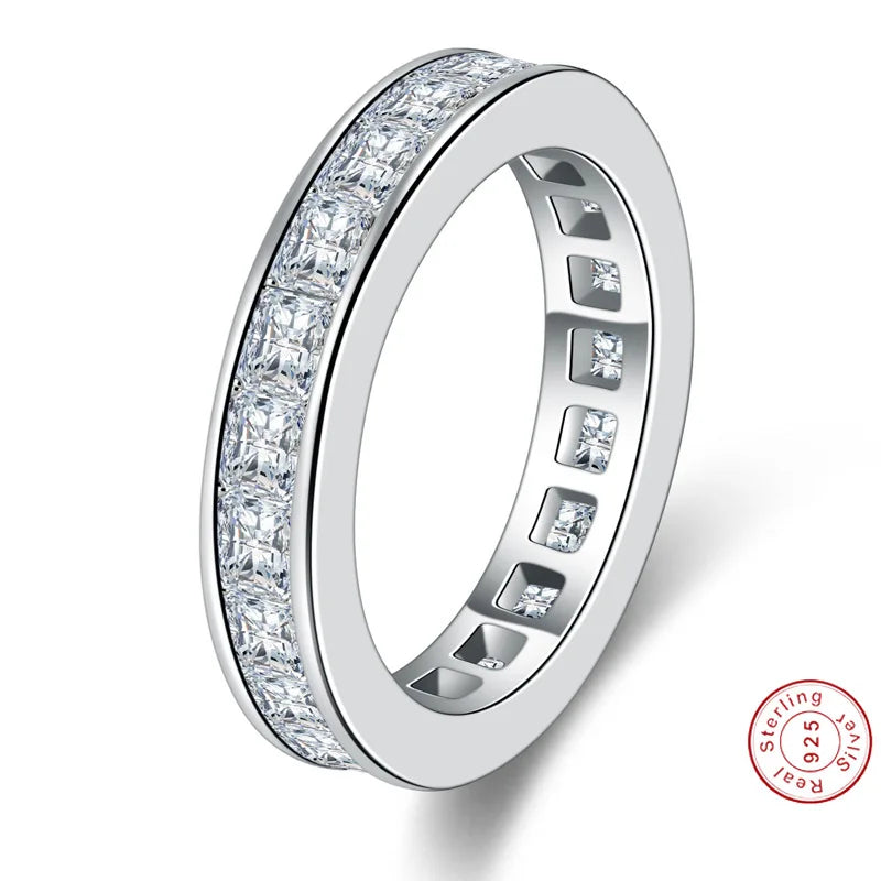 Certified 925 silver ring for women with Zircon stone